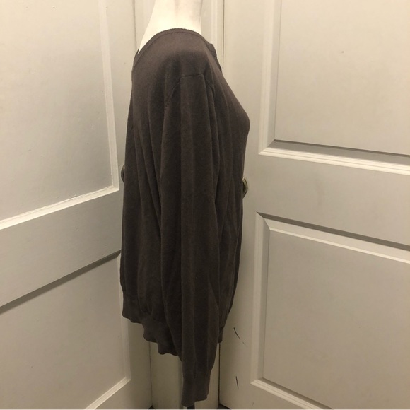 Ll Bean mens cotton cashmere mix v neck sweater size large - Picture 3 of 5